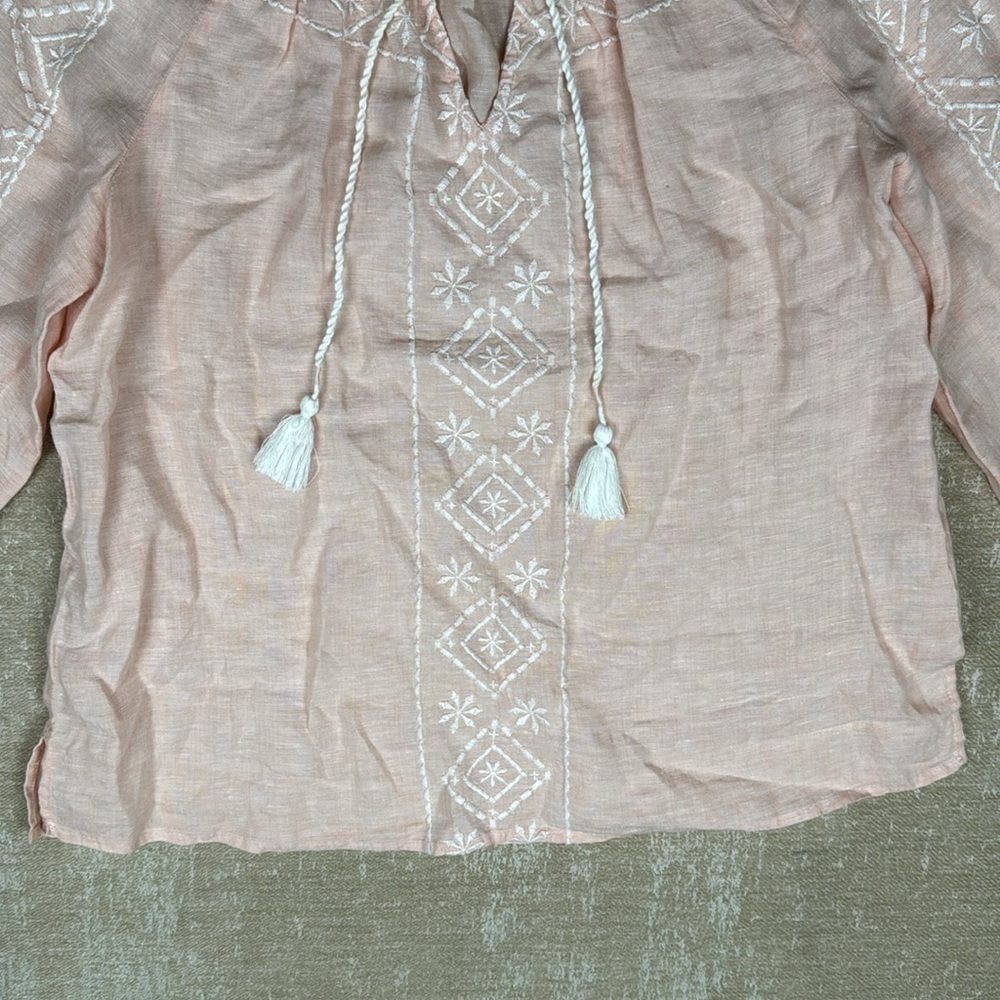Joie Pink Blush Embroidered Popover Tunic Top - Picture 3 of 8